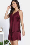 Zivame Bridal Satin Short Set - Purple Potion — thumbnail 3